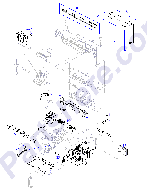 HP parts picture diagram for C3540-40063, C3540-60008, C3540-60233, C3540-60250, C3540-40063-R, C3540-60008-R, C3540-60250-R, C3540-40063-C, C3540-60008-C, C3540-60250-C